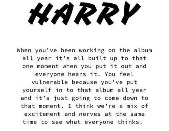 Werethe_Bestest's tweet photo. Made in the A.M. π
#MadeInTheAM #harrystyles #1DInfinity #onedirection5slbum http://t.co/vSY5AoikKf
