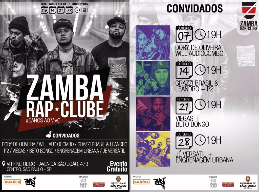 zambarapclube's tweet photo. Zamba Rap Clube: 5 Anos na Galeria Olido, com diversos convidados! Quarta Flow https://t.co/vgx89LkJcL http://t.co/4C7eDOK6wN
