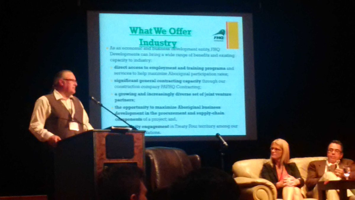 TCBFHQ's tweet image. #FHQDevelopments GM speaking at #Aboriginal #Business Forum at #Whitecap #DakotaDunes #FN #EcDev @FHQTC