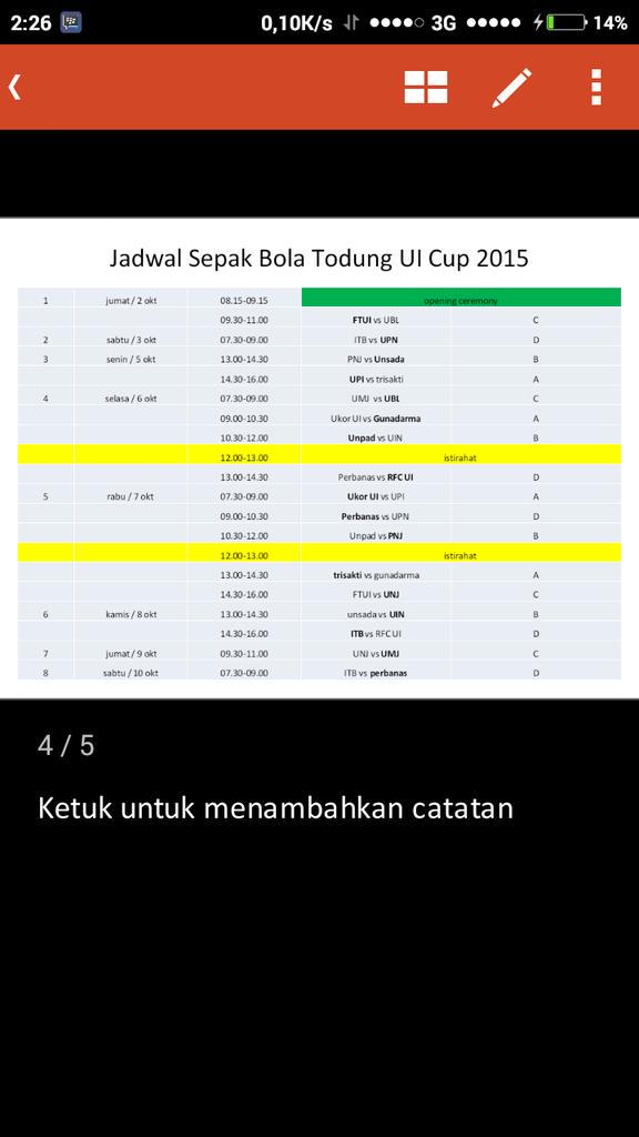 Jadwal kita dimatch pertama lawan <a href="/Sepakbola_UPI/">UKM Sepakbola UPI</a> dan di match kedua lawan <a href="/ug_fc/">UKM BOLA GUNADARMA</a> #bismillah #vivausakti #sportivitas