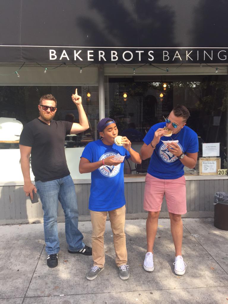 EricaDymond's tweet photo. Took the boys to all my local stops as the #22DaysBlueJays tour lands in Toronto. #bakerbots #22DaysBlueJays http://t.co/ssXQLE8JuZ