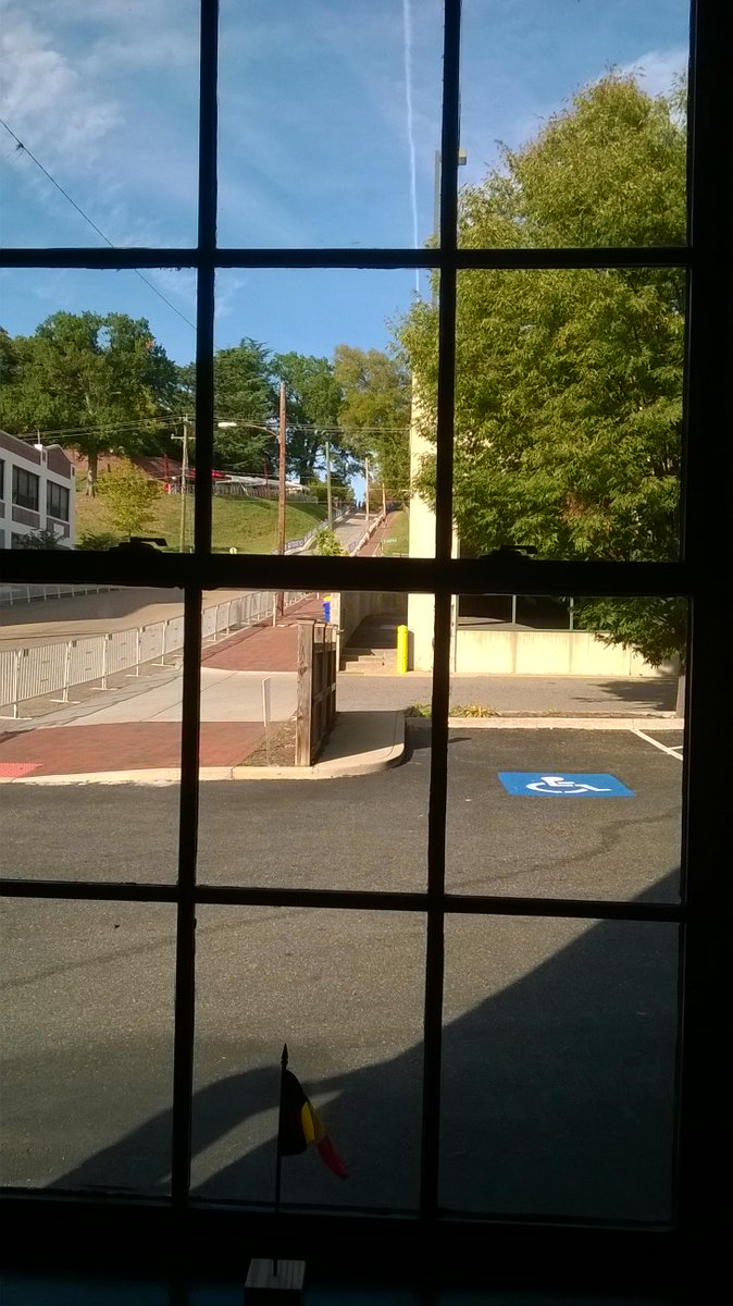 Zicht op helling 2 vanuit het Belgian house in Richmond.#BelgiumBike #Bioracer