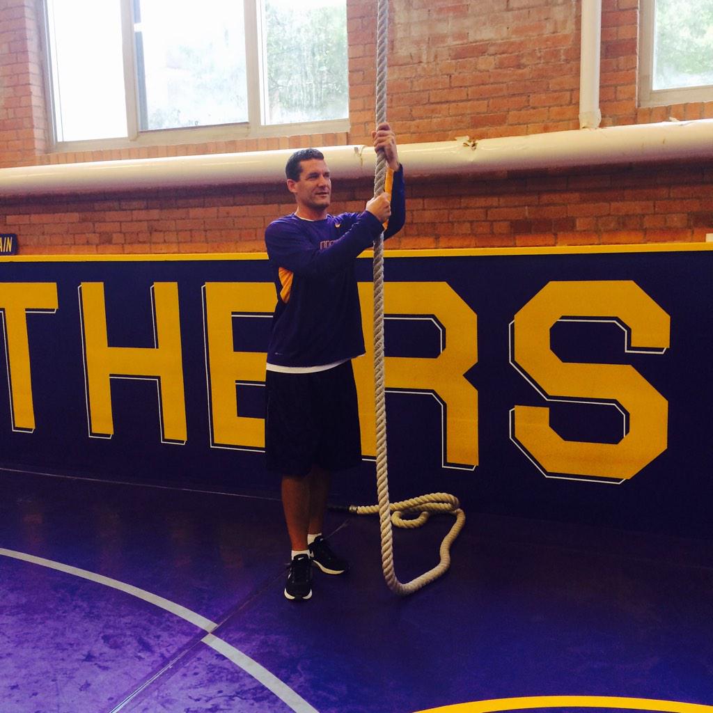 schwabwrestling's tweet photo. Huge Shout Out to @CoachJake_UNI for coming over and supporting Team Avery and taking on the @MtEverestRope challenge http://t.co/PfjH3Z7nhM