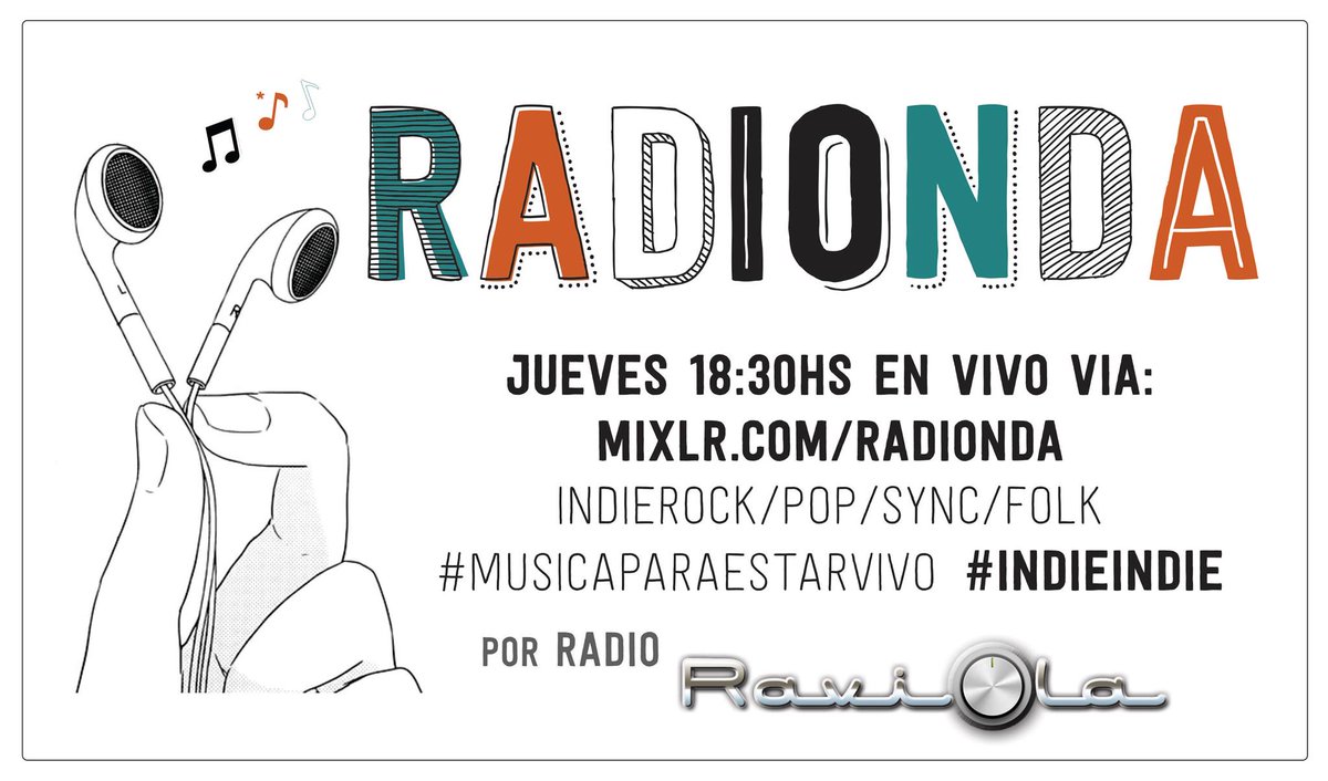 RadioRaviola's tweet photo. HOY 18:30hs @radiondaindie nos trae lo mejoir del #IndieRock internacional por http://t.co/STCVJbCfRA http://t.co/hIJmEXhNVT
