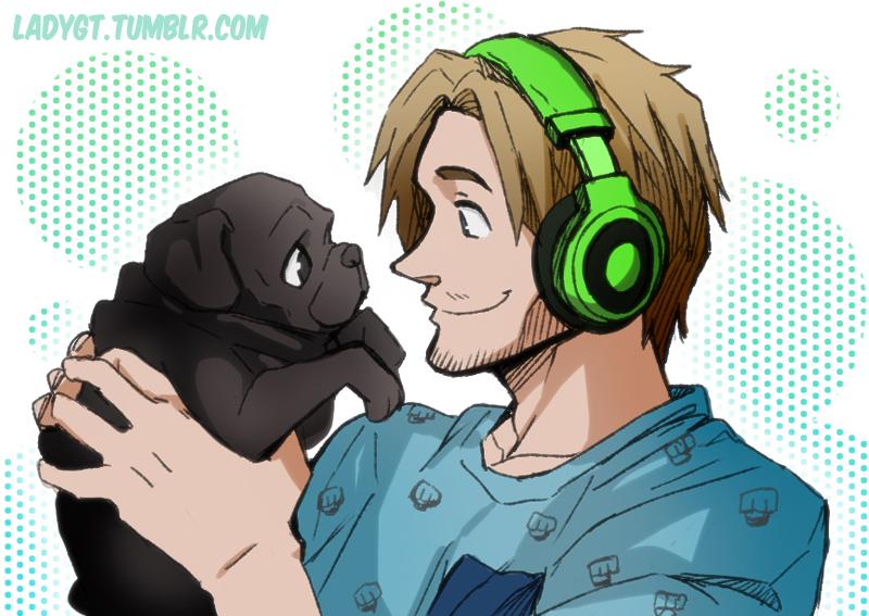 lenzi_art's tweet photo. Pewdiepie &amp; Edgar :) Can't wait to play legend of the Brofist!! http://t.co/C0Pa1f4QqK