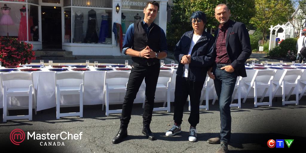 Our fave trio <a href="/claudioaprile/">Claudio Aprile</a> <a href="/TheDemonChef/">Alvin Leung</a> &amp; <a href="/MichaelBonacini/">Michael Bonacini</a> getting ready for a delicious season! #MasterChefCanada
