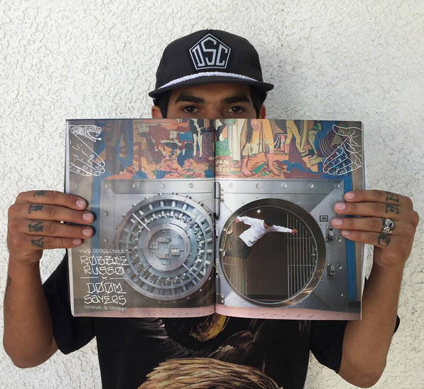 doomsayersclub's tweet photo. 🐍 New #DOOMSAYERS #RobbieRusso Ad in the new @thrashermag skating the #BankVault. #Sacramento #weAppreciateDoomsayers http://t.co/ZFxvWl0Via