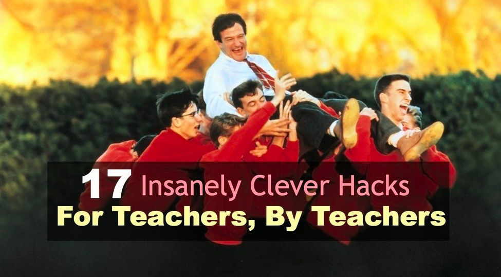 WeAreTeachers's tweet photo. 17 Clever Hacks for Teachers, by Teachers: http://t.co/94to1hHBfE #Teachers #edchat http://t.co/tkzZ9FM791