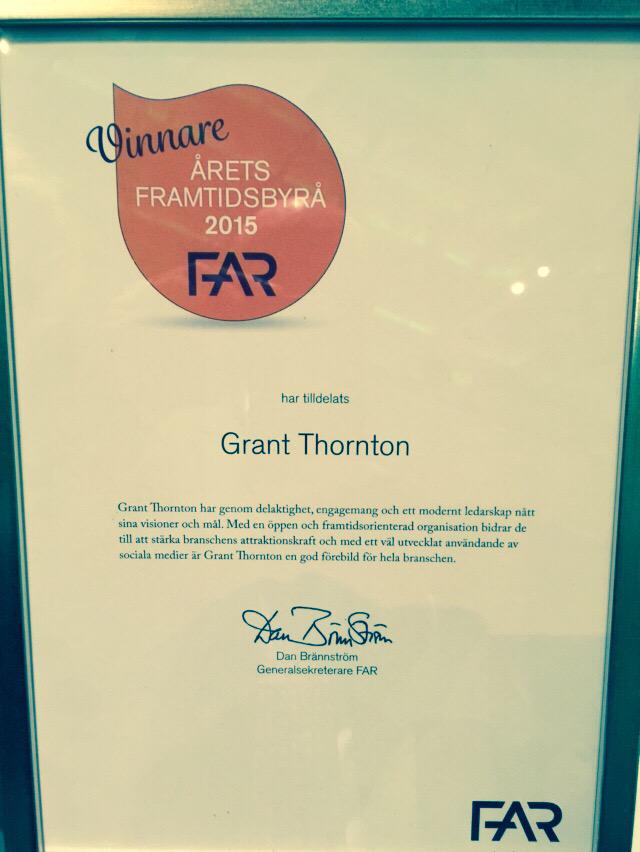 Jag är stolt VD på Grant Thornton! Tack alla fantastiska medarbetare...