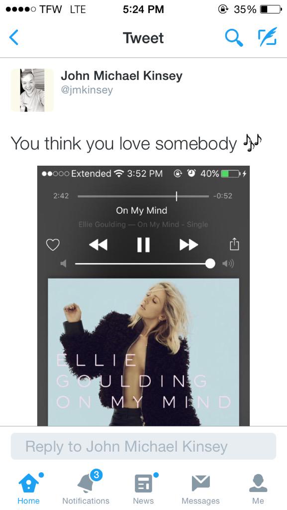 _GooberFace's tweet photo. I meant to call @jmkinsey's ass out about this tweet the other day. Obviously not the correct lyrics. #KnowSomebody ๐ http://t.co/1i9gnPqhYz