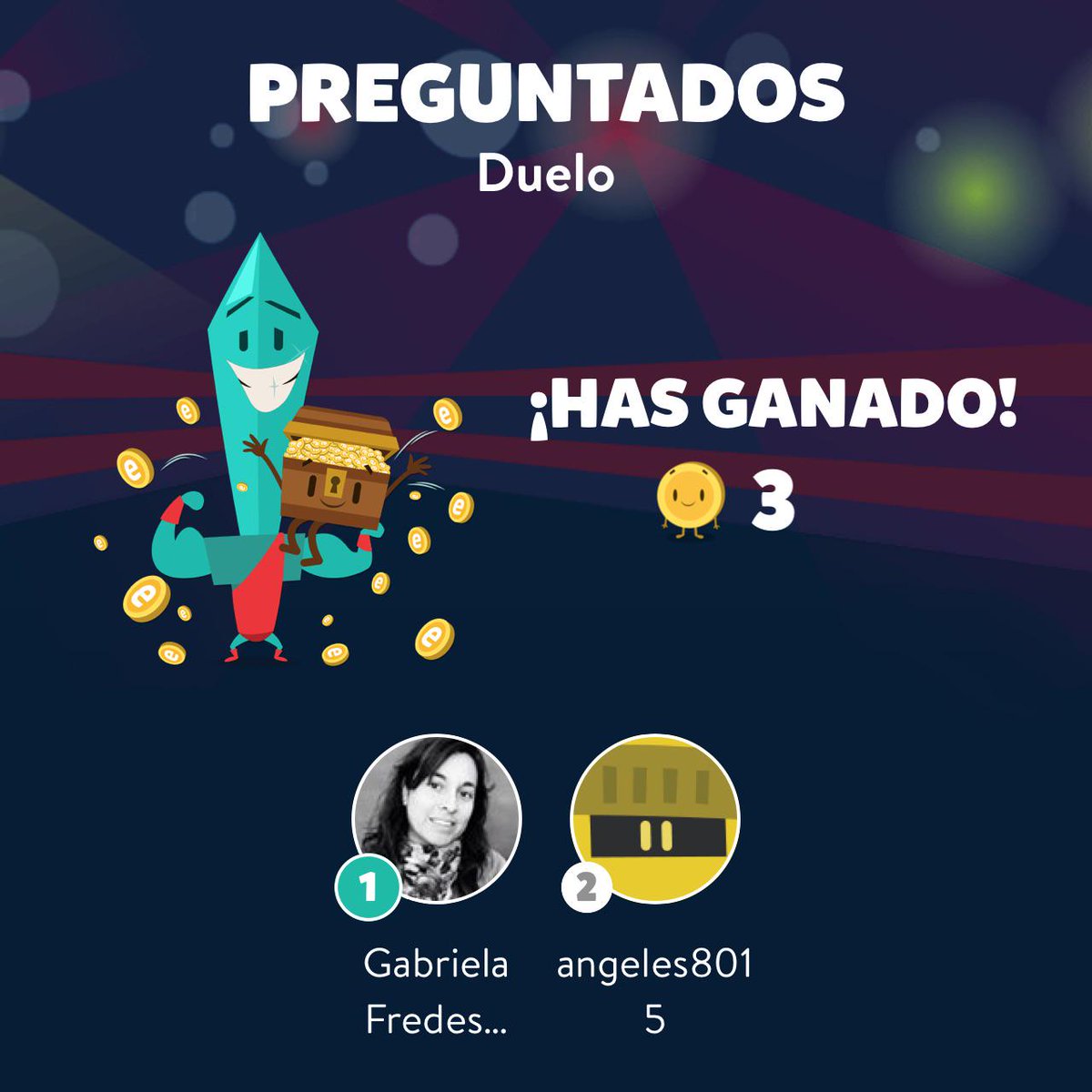 gabiemanuel's tweet photo. ¡Gabriela Fredes Emanuel Alaniz ganó en el duelo amigos "Duelo" en Preguntados! http://t.co/yOR2pjvqSL http://t.co/iHrhpphzZw