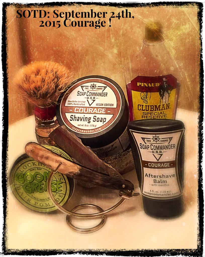 Aschecte's tweet photo. Getting "Courage" on ! @SoapCommander @TheRazorGuys #ralfaust #semogue830 #SOTD #wetshaving my Bowlder @AmStonecraft http://t.co/diyvP4x8Br
