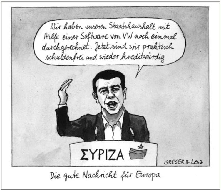 mathieuvonrohr's tweet photo. "So we recalculated our state budget using #Volkswagen software and now we're practically debt-free" http://t.co/WQEivoc2GM