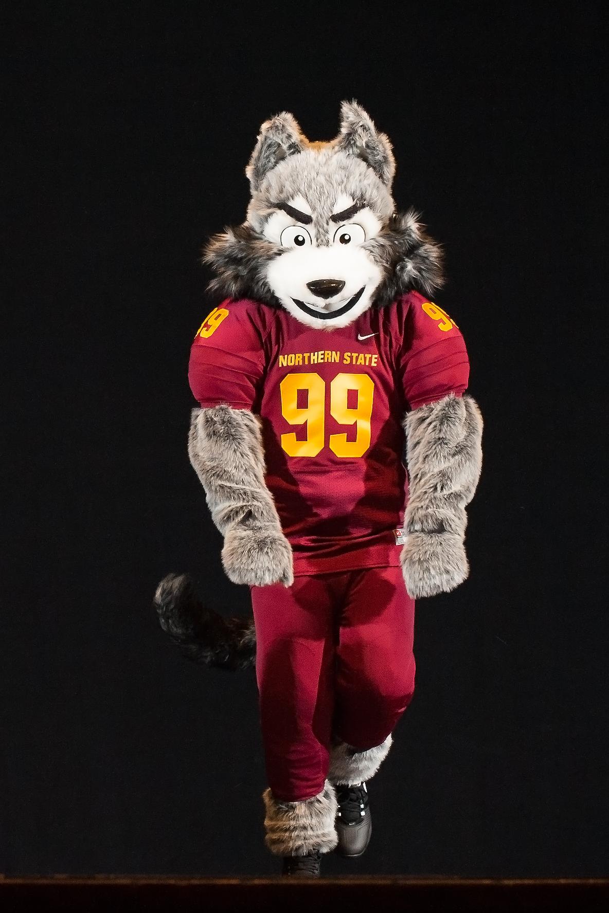 Northern State University Mascot Thunder The Wolf