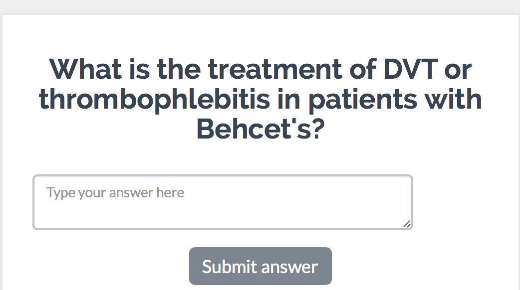 hausmannMD's tweet image. Here's your #rheumatology question of the day! ANSWER—&amp;gt; drha.us/1KFsN1u #rheum #MedEd #edtech #behcet