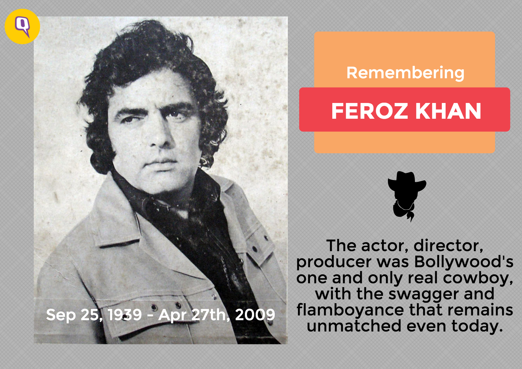 Happy Birthday Feroz Khan, the original cowboy of Hindi cinema. 