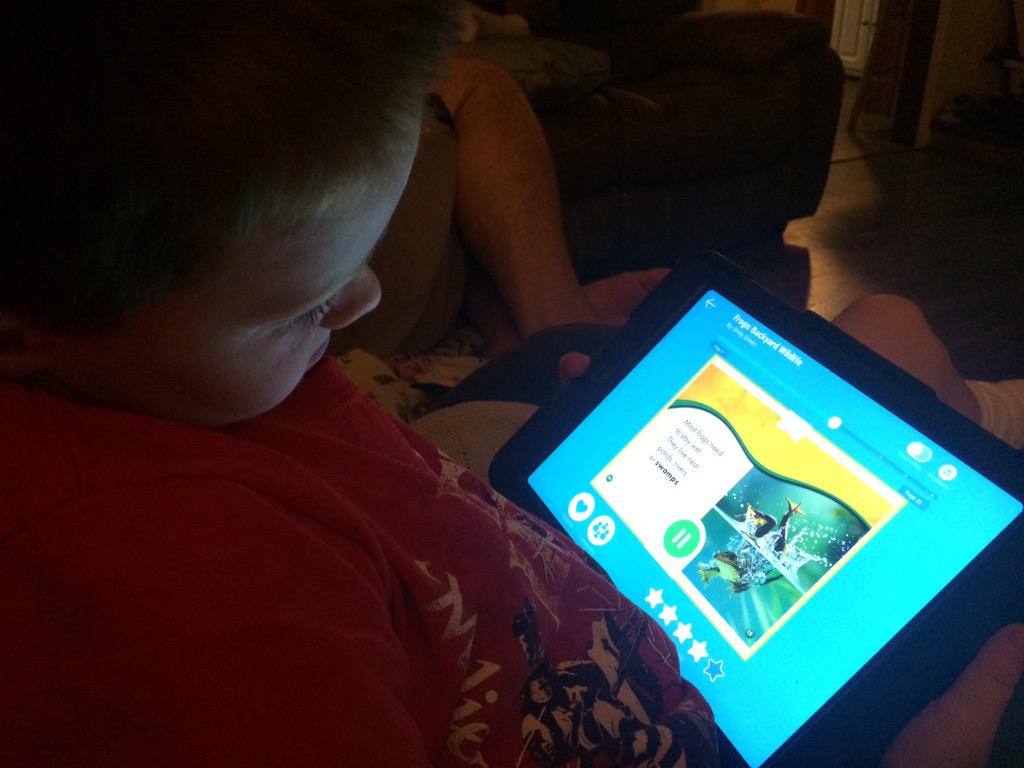 tmhhenderson's tweet image. Eli is loving the new "Epic" app. Thanks @writeright_now #sharestrategy @PDESRams @NikkitaDW