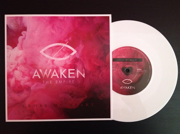 anothercentury's tweet photo. Limited edition @AwakenTheEmpire​ vinyl for "Cross My Heart" http://t.co/eneHYJJFsN