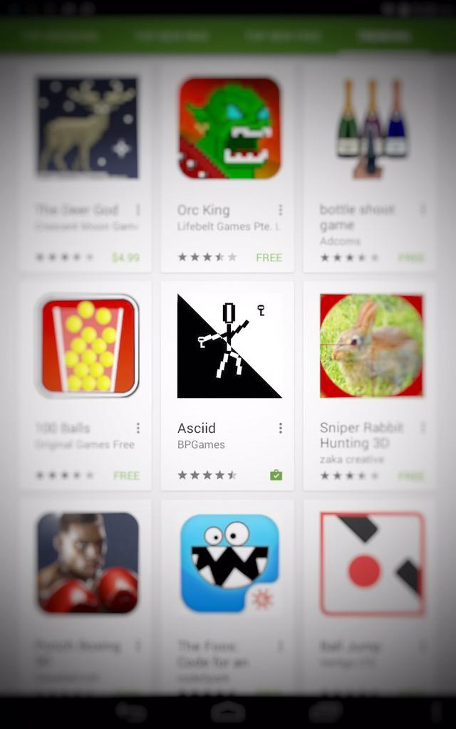AsciidGame's tweet photo. ASCIID is #trending in the #Google #Play store! Pick up your #FREE copy!
http://t.co/7KYD8lNc4c
#mobilegame #indiedev http://t.co/pxCeyHdwTS