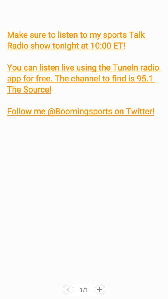 BoomingSports's tweet photo. Sports talk radio show coming live tonight! http://t.co/rVSpqVYeS4