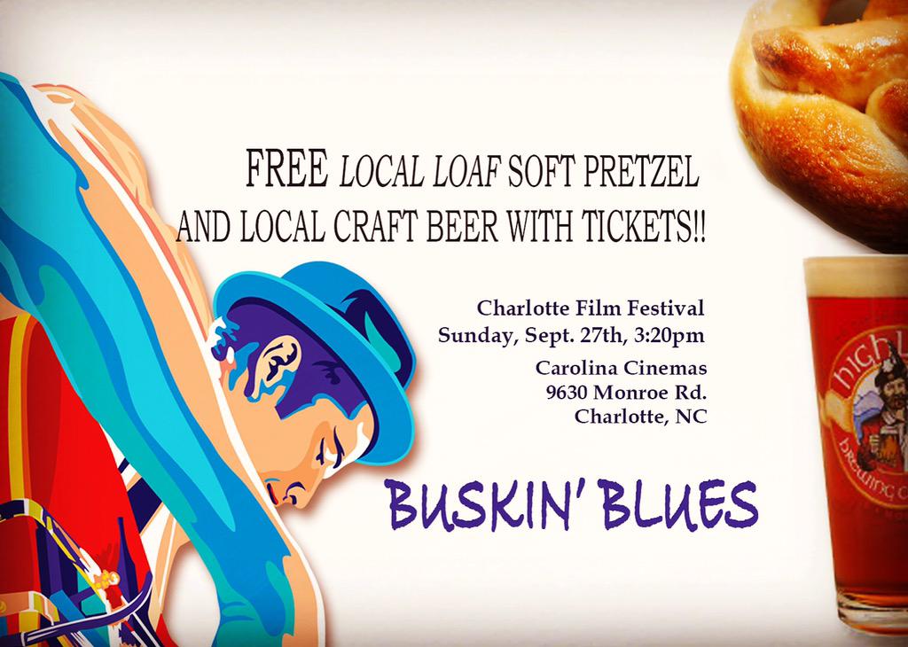 BuskinBlues's tweet photo. Pretzels and Beer anyone? Come snuggle up in a recliner with snacks and watch a music doc...With me! 😜😜 @CltFilmFest http://t.co/Ib06OvYz1M