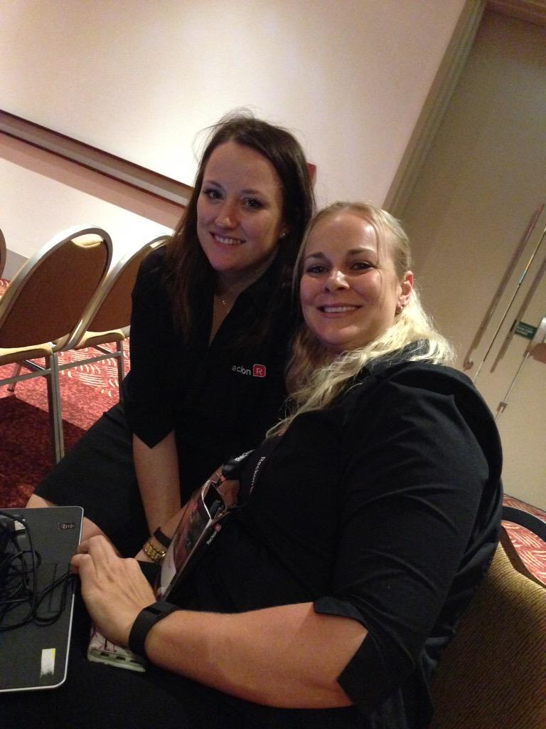 louisefmarshall's tweet photo. Day 2 antics with the awesome NZ team @janalattin @ReneeSHerbert with Ester on microphone duties #reckonconf http://t.co/hUmfS27ZJY