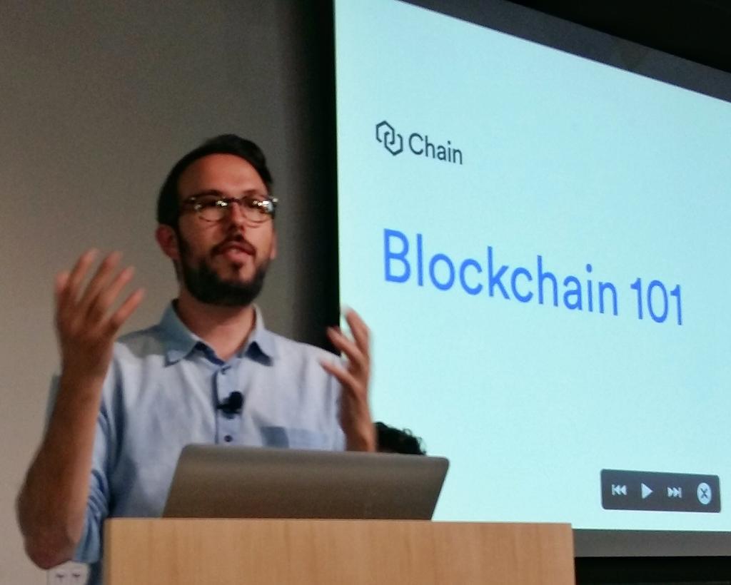 blockchainU's tweet image. Quotable: "A Blockchain is like Voice over IP, for money" @adamludwin