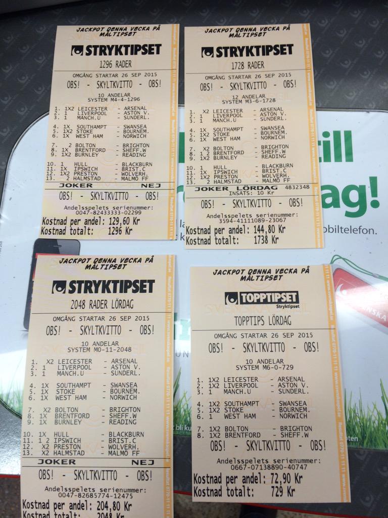 kupolenstobak's tweet image. Stryktips och topptips till lördagen.  #Svenskaspel #stryktipset #topptips