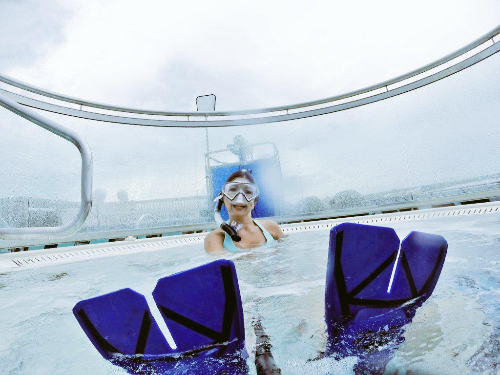 AngelBeil's tweet photo. Excursion cancelled so I decided to #snorkel in the #serenitypool @MNMDkid @CarnivalCruise #alwaysprepared #gopro http://t.co/E3UTNPysnV