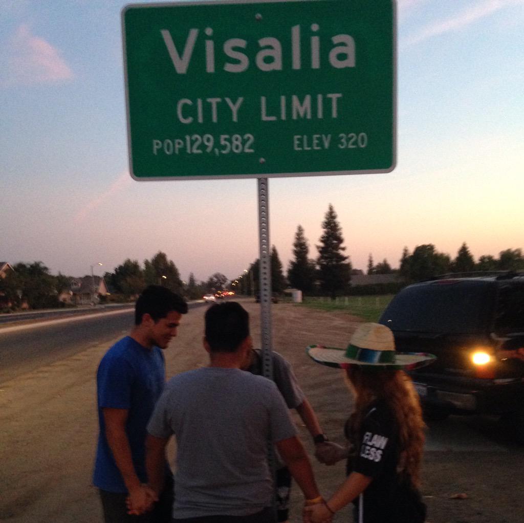 Some of our youth praying for #Visalia tonight.