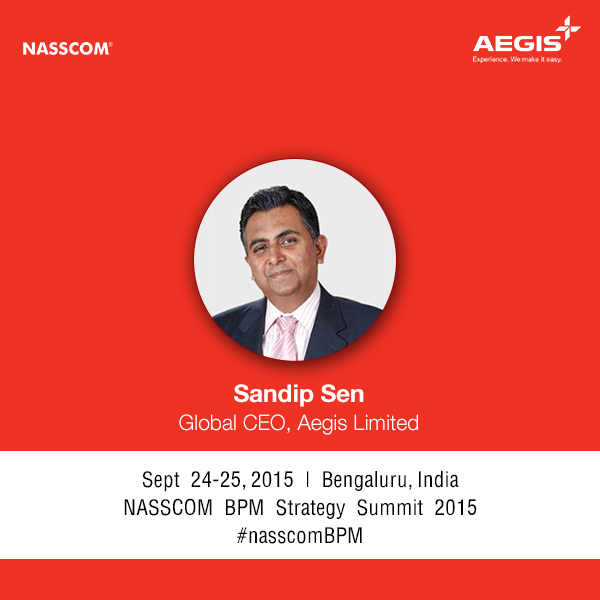 aegisonline's tweet photo. Our Global CEO, @SandipSen will be speaking at the NASSCOM BPM Strategy Summit 2015 today. Stay tuned. @nasscom http://t.co/SCZYPY0MYp