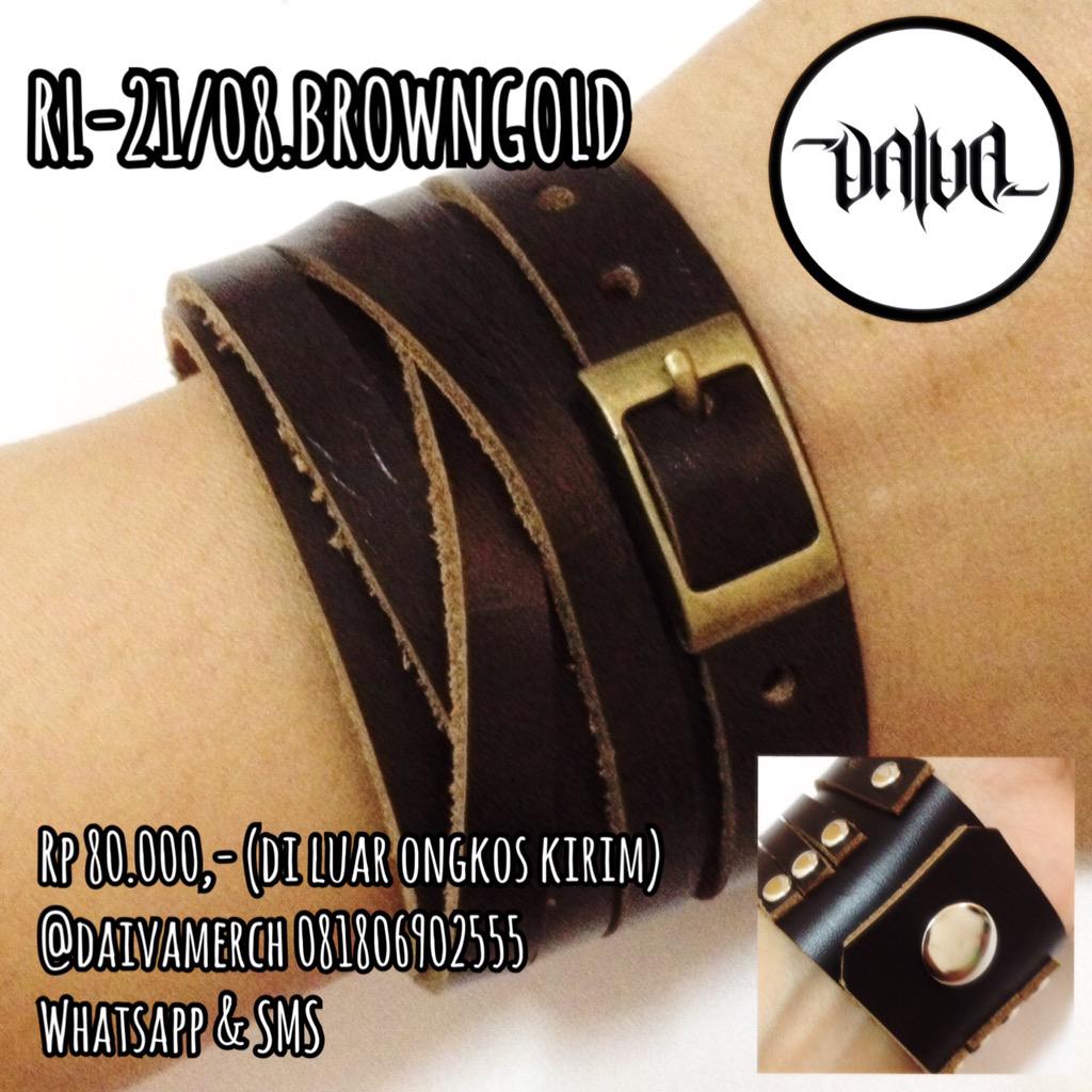 RL-21/08. Browngold
#gelangkulit #gelangkulitasli #leatherhandwear
