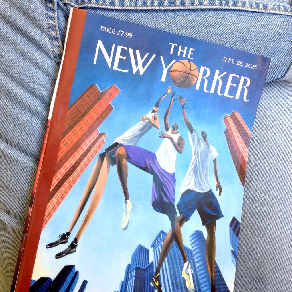 CNWorldwideNews's tweet photo. SLAM DUNK! Issue from @NewYorker 28 Sep 15 illustration by #MarkUlriksen http://t.co/XJt9w5Mich