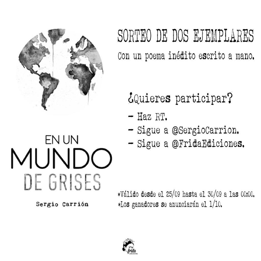 SergioCarrion's tweet photo. Chiquis, sorteamos dos ejemplares de mi libro, con un poema inédito escrito a mano. En la foto los detalles. ♥ http://t.co/dFneBkJuZi