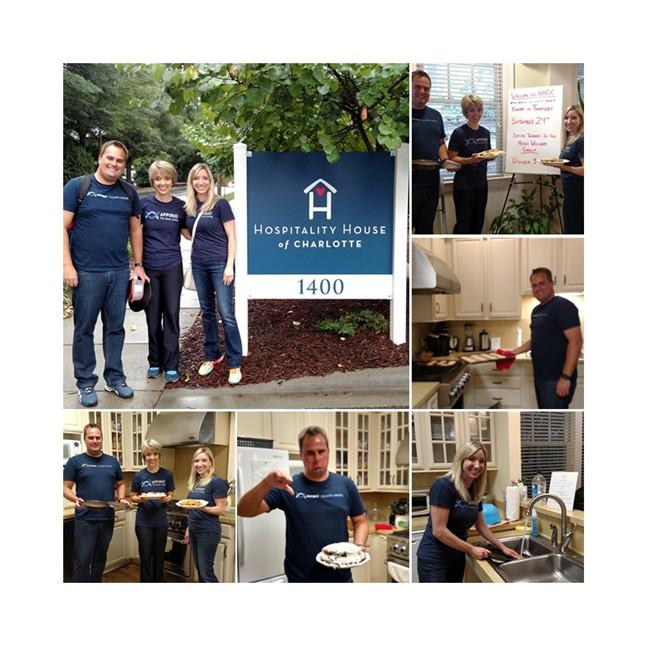 k_m_langlois's tweet photo. Silver Lining event in NC baking providing a delicious dinner @ Hospitality House of Charlotte @GoAppirio #GoAppirio http://t.co/jxccHFmLGv