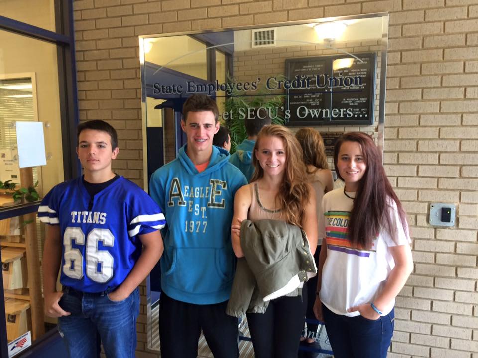 Mrs. Allison's Personal Finance classes visited the SECU yesterday! #CTE