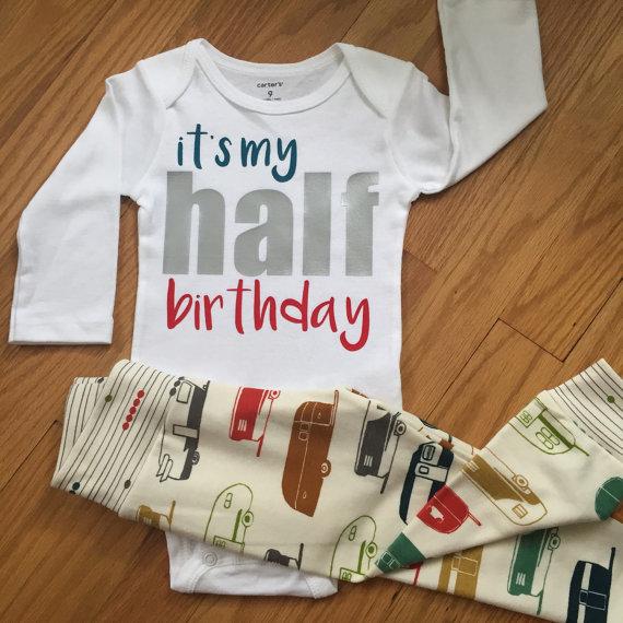 half birthday shirt for baby boy