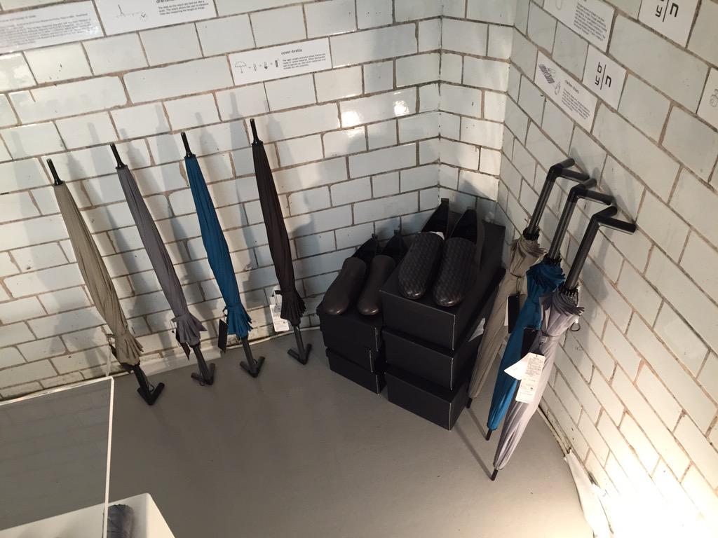 Love the functional beautify of the Nendo stay-brella seen at #designjunction2015 #LDF