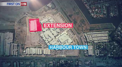 9NewsQueensland's tweet photo. An entire new mall will be added on the existing shops at Harbour Town. #9News http://t.co/GeyZqIQ5ZB