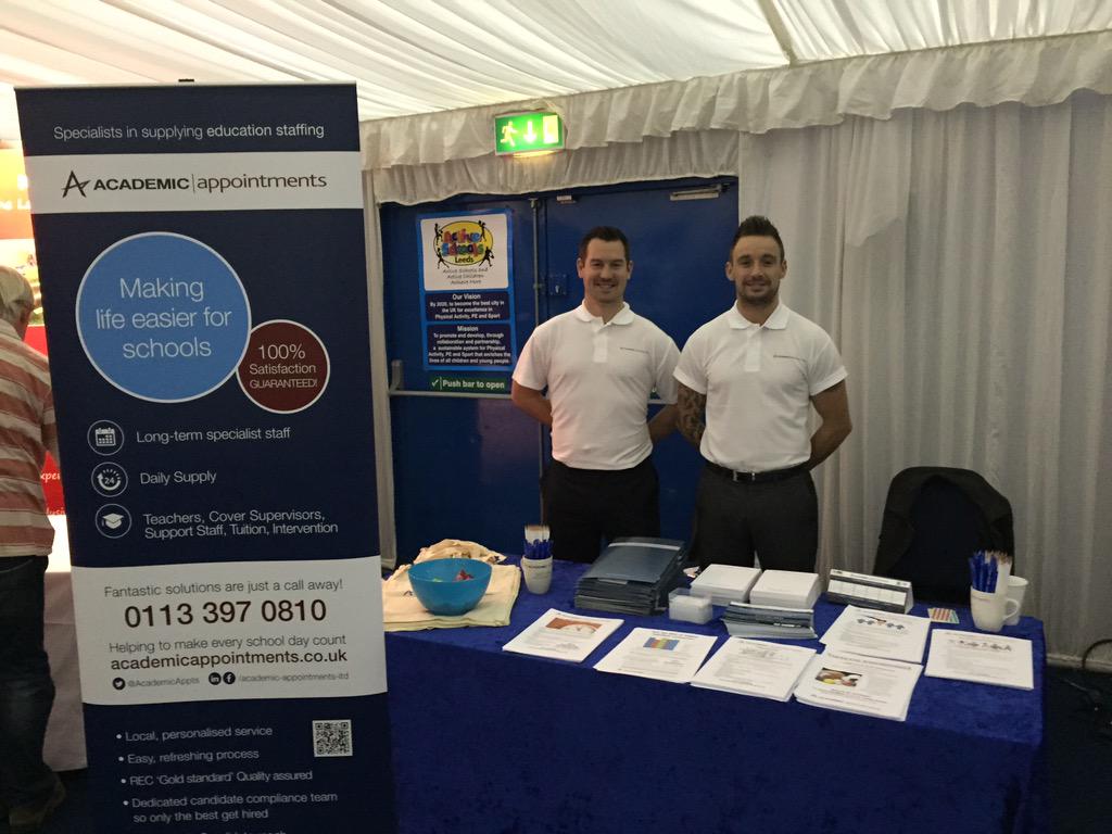 dannisheldon's tweet photo. @AcademicAppts are proud to be a sponsor of @LeedsActiveSchs Annual Conference &amp; Exhibition 2015 #ActiveSchools http://t.co/yxQpjcefZQ
