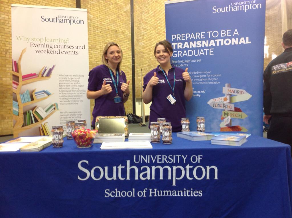 SotonUniLLL's tweet photo. #FreshersWeek @unisouthampton Come and find out about our courses #WhyStopLearning http://t.co/pwFkI3ZAKZ
