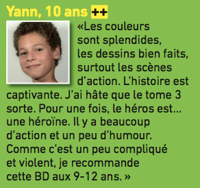 JDMOfficiel's tweet photo. #VendrediLecture Yann et Elisa ont fait une critique 4 étoiles de La quête d'Ewilan @GlenatBD #GPL2015 http://t.co/uQneXGar4R
