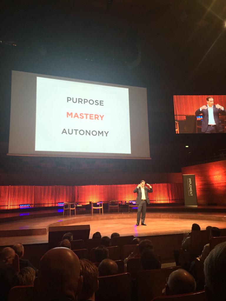 LiseFuhr's tweet photo. Great seminar how t motivate @DanielPink #Impl15TL "Relevant feedback is not once a year - kill performance reviews " http://t.co/348QDnazfg