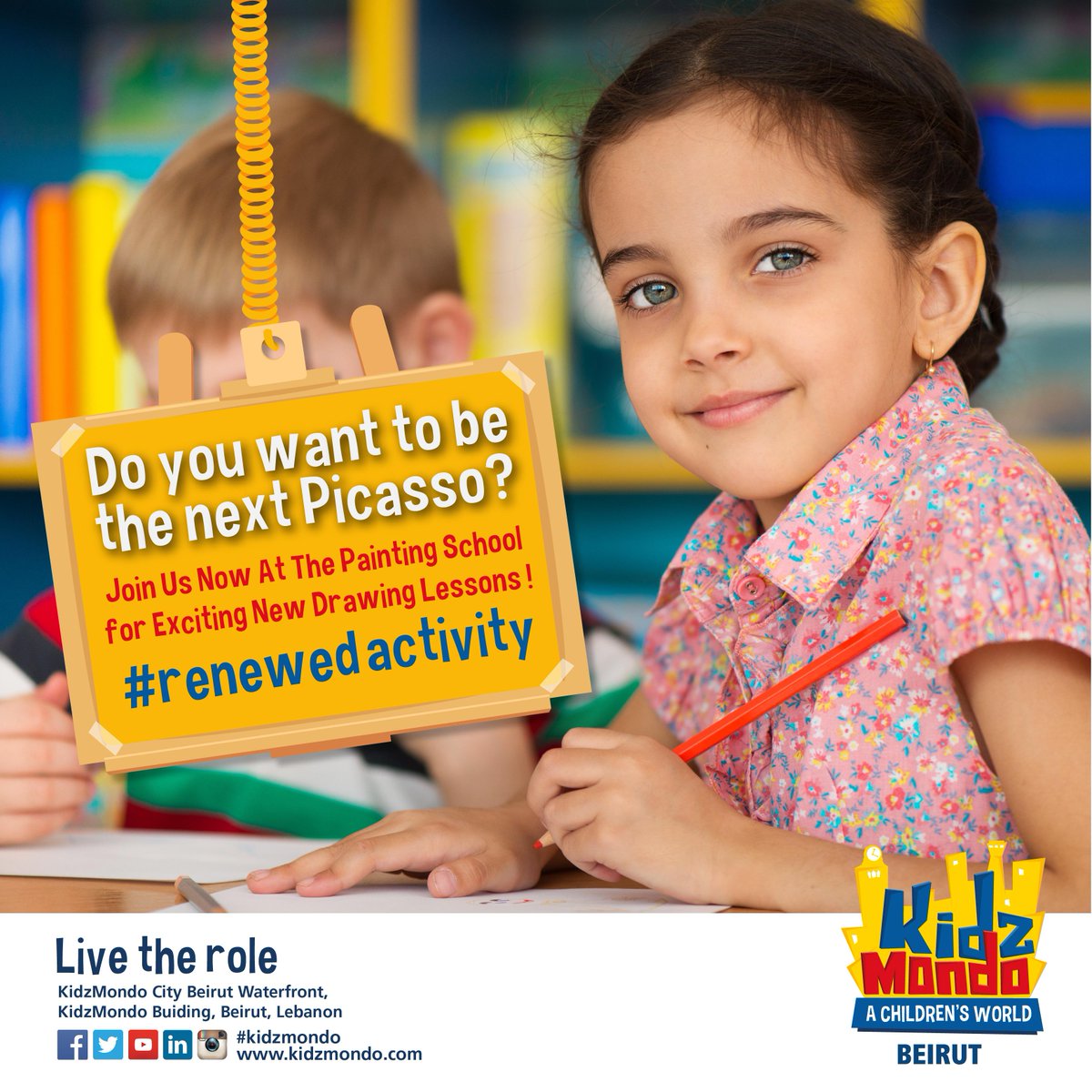 KidzMondoBeirut's tweet photo. Do you want to be the next #Picasso?Join our painting school today to learn all new fun and exciting drawing lessons http://t.co/nXmQmx5whY