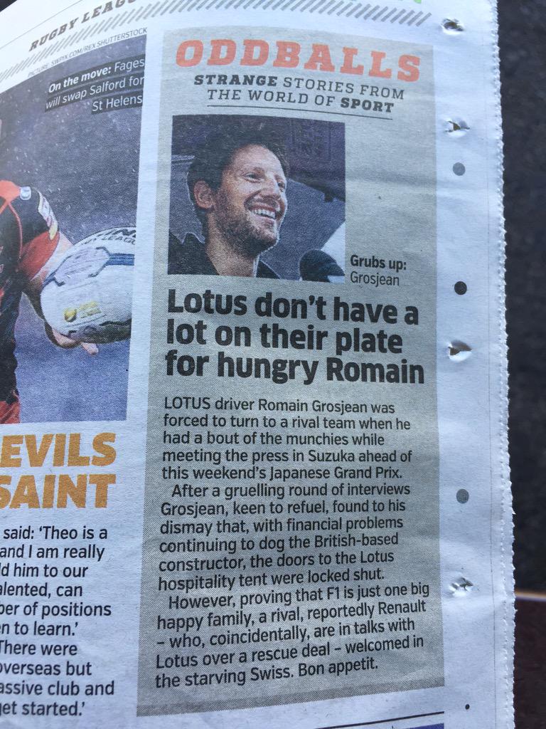 jhkbecker's tweet photo. Pretty sure @RGrosjean is actually #French not #Swiss @MetroUK, unless he was, in actual fact, looking for cheese? http://t.co/1GJOpEvlhW