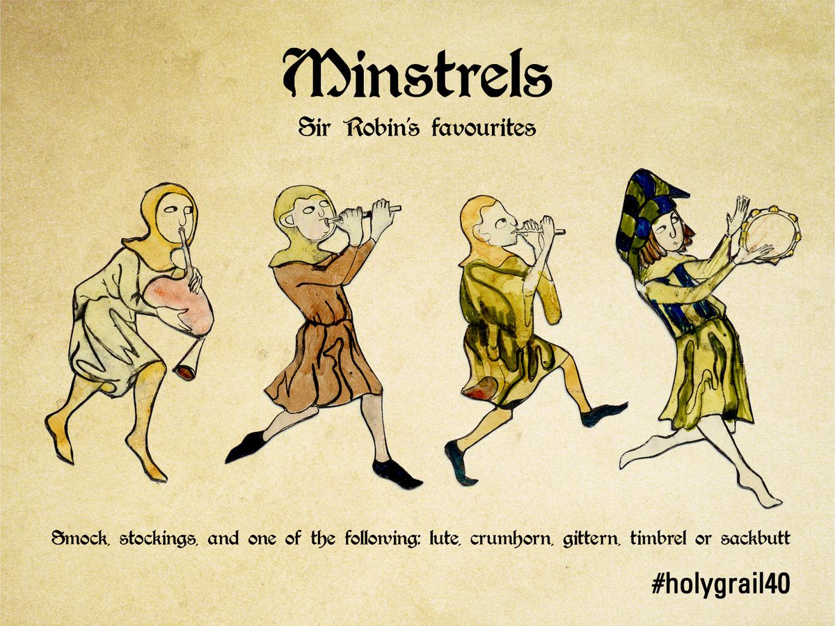 montypython's tweet photo. How-to guide for dressing as a Minstrel for #holygrail40 theatrical re-release 14 Oct. #montypython http://t.co/uUQjPjGS3F