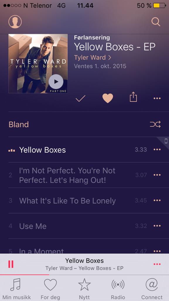 JeaWho90's tweet photo. @tylerwardmusic I LOVE what I hear! #tylerwardmusic #yellowboxes #wardinator #norwegianwardinator http://t.co/yzati23ZA1
