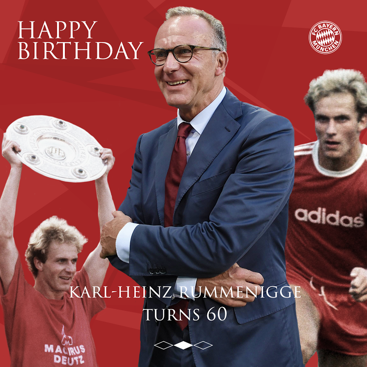 Happy Birthday FC Bayern President, Mr. Karl Heinz Rummenigge.
:) 