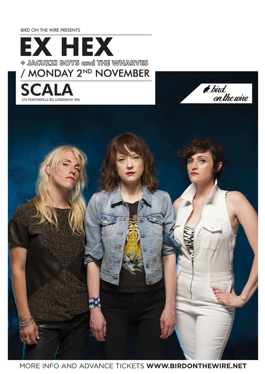 Also! Completing the lineup with <a href="/exhexband/">Ex Hex</a> on 02/11 are <a href="/JacuzziBoys/">Jacuzzi Boys</a> and <a href="/TheWharves/">The Wharves</a>! Tix >> birdonthewire.net/events/exhex-s…