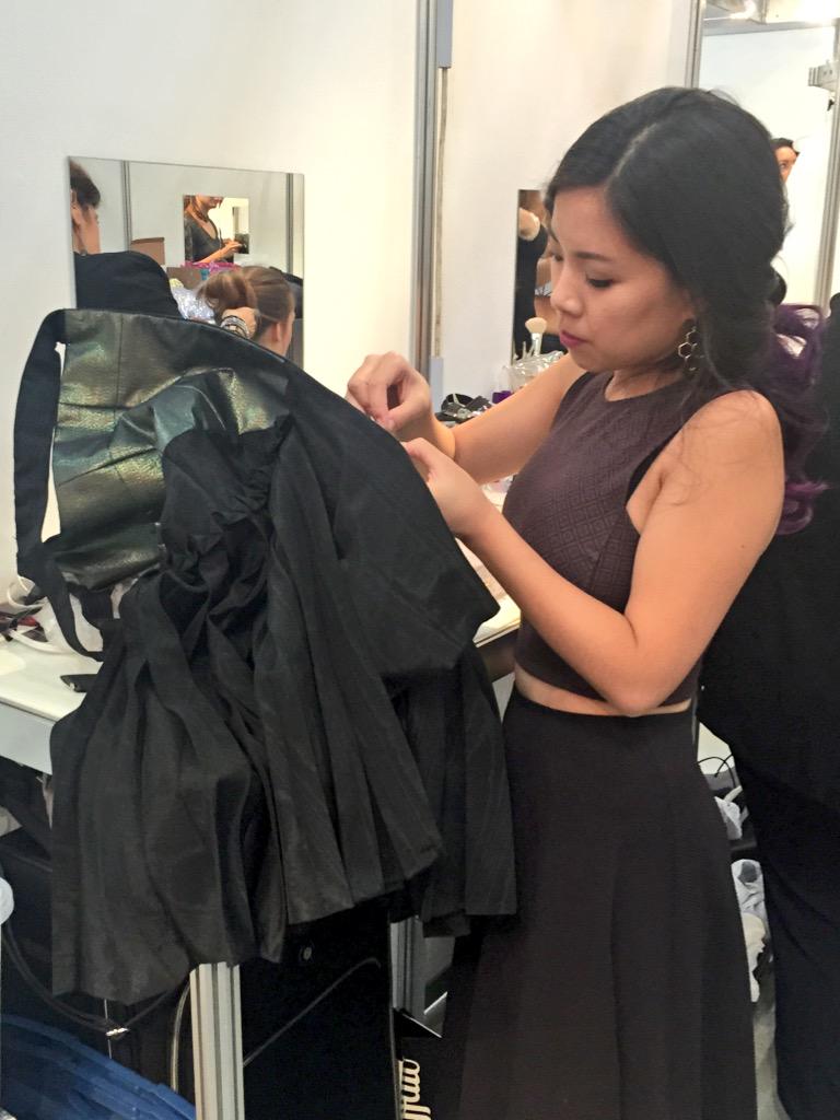 #technology style! Designer Rachel Nhan preps #3DPrinting #fashionshow <a href="/euromold2015/">Euromold 2015</a> today 13:30 #dusseldorf #rapid